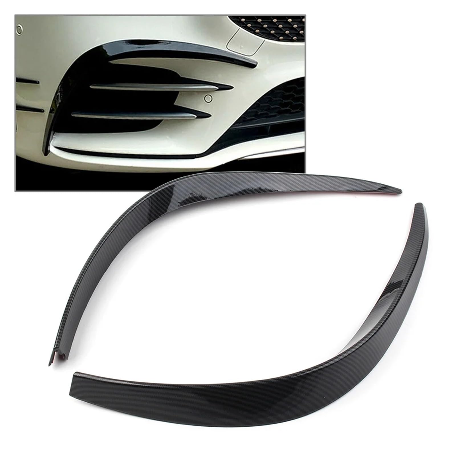 Front Spoiler Lippe Für Benz W177 A-Klasse A260 A35 2019 2020 2021 2022 2023 Glänzend Schwarz Auto Front Stoßstange Splitter Spoiler Canard Dekoration Borte Auto-Frontspoiler(Kohlefaser-Stil) von HONGYISM