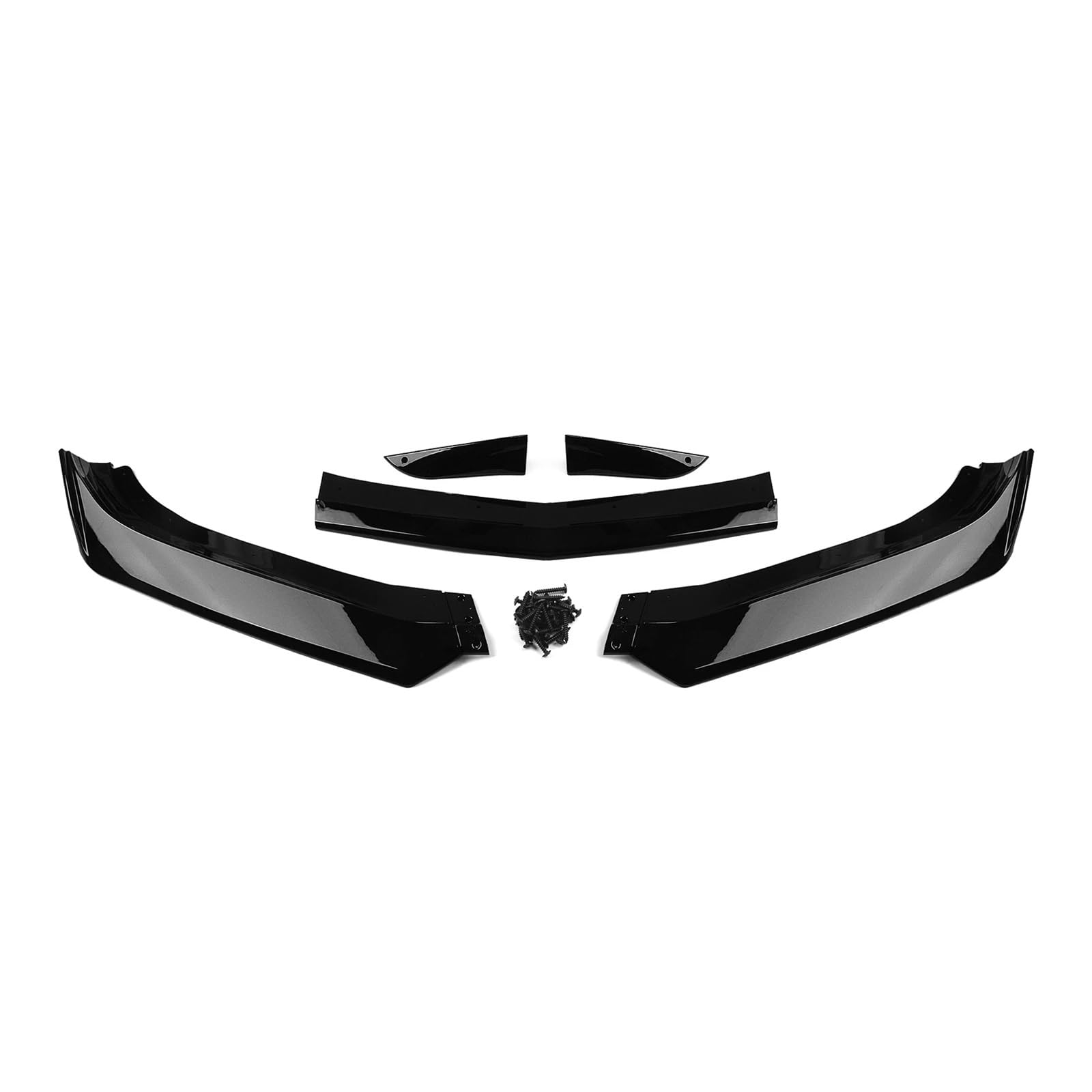 Front Spoiler Lippe Für Chevrolet Für Camaro Für SS 2016-2024 LS LT RS 2019-2024 Auto Vorderen Stoßfänger Spoiler Lippe Untere Splitter Schutz Platte Schutz Bord Auto-Frontspoiler(Glossy Black) von HONGYISM