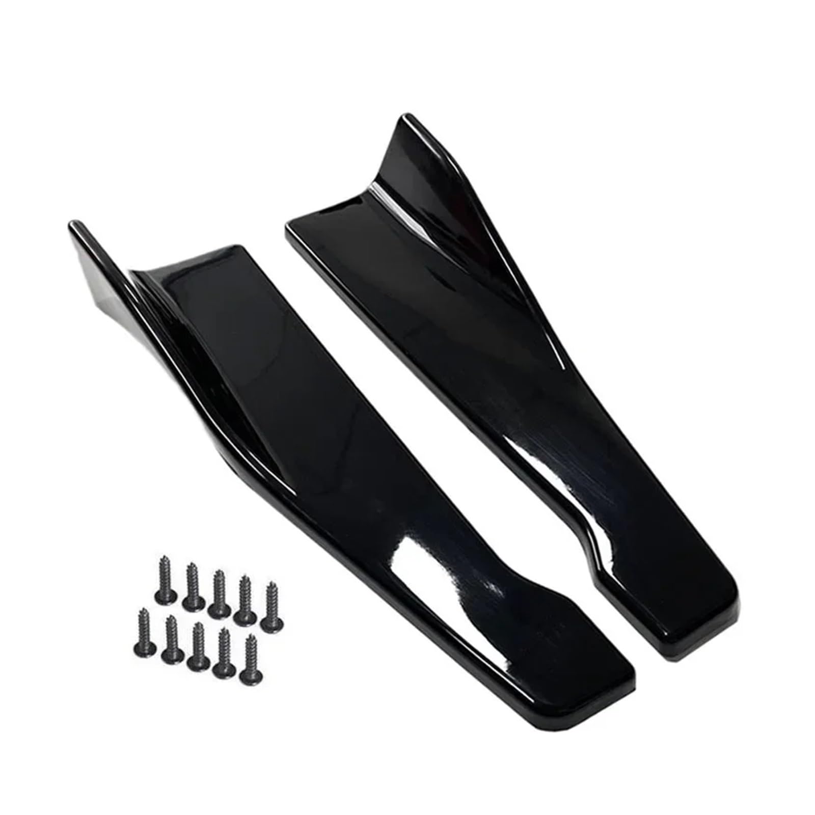 Front Spoiler Lippe Für E90 Zubehör Universal 48CM Länge Auto Seite Rock Bumper Spoiler Splitter Protector Scratch Auto-Frontspoiler(Schwarz) von HONGYISM