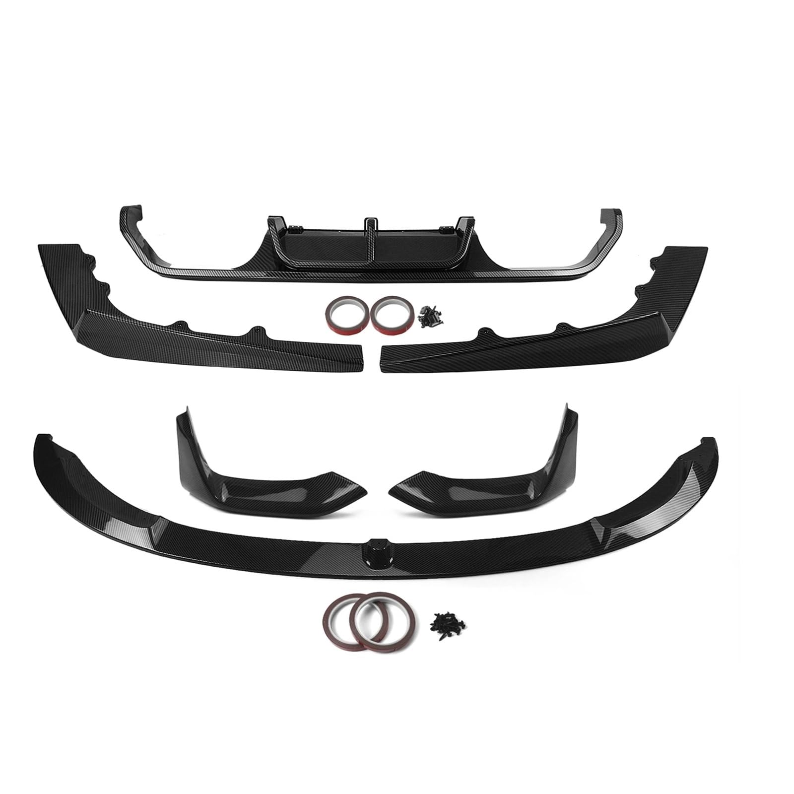 Front Spoiler Lippe Für F80 Für M3 F82 F83 Für M4 2015 2016 2017 2018 2019 2020 Auto Hinten Splitter Diffusor & Front Spoiler Stoßstange Lip Klinge Schutz Auto-Frontspoiler(Kohlefaser-Optik) von HONGYISM