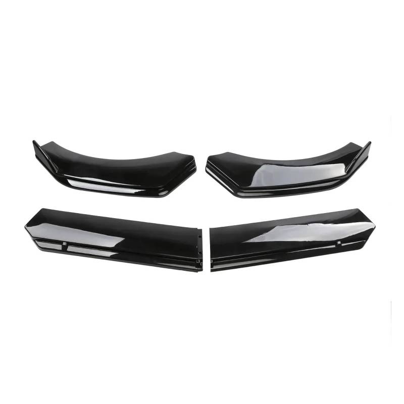 Front Spoiler Lippe Für FIAT Für 500 595 Für Abarth Auto Vorderen Stoßfänger Kinn Lip Spoiler Body Kits Splitter Rock Diffusor Schutz Schutz Deckt Auto-Frontspoiler(Glossy Black) von HONGYISM