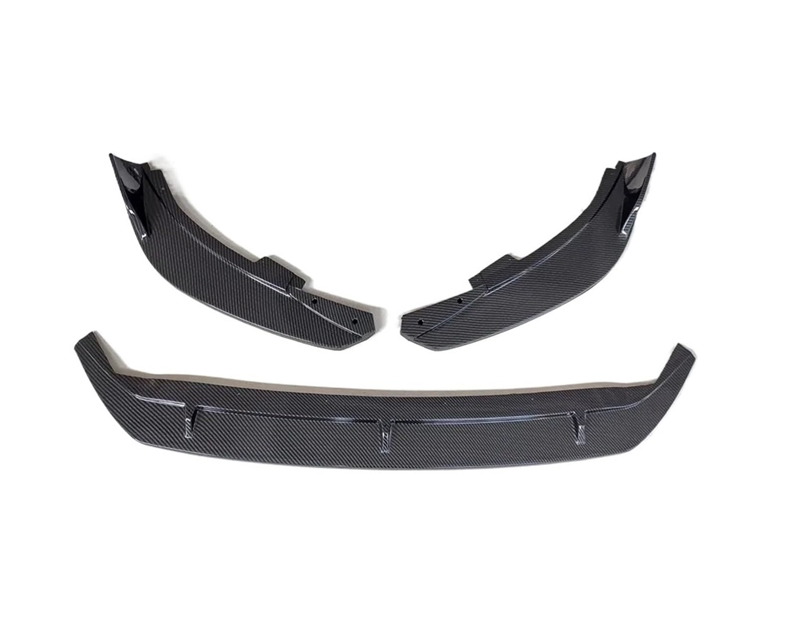 Front Spoiler Lippe Für Ford Für Focus 4th Für Gen Mk4 Für ST-Linie 2018 2019 2020 2021 ABS Material Frontschürze Lippe Kinn Splitter Dekoration Tuning Zubehör Auto-Frontspoiler(Kohlefaser-Optik) von HONGYISM