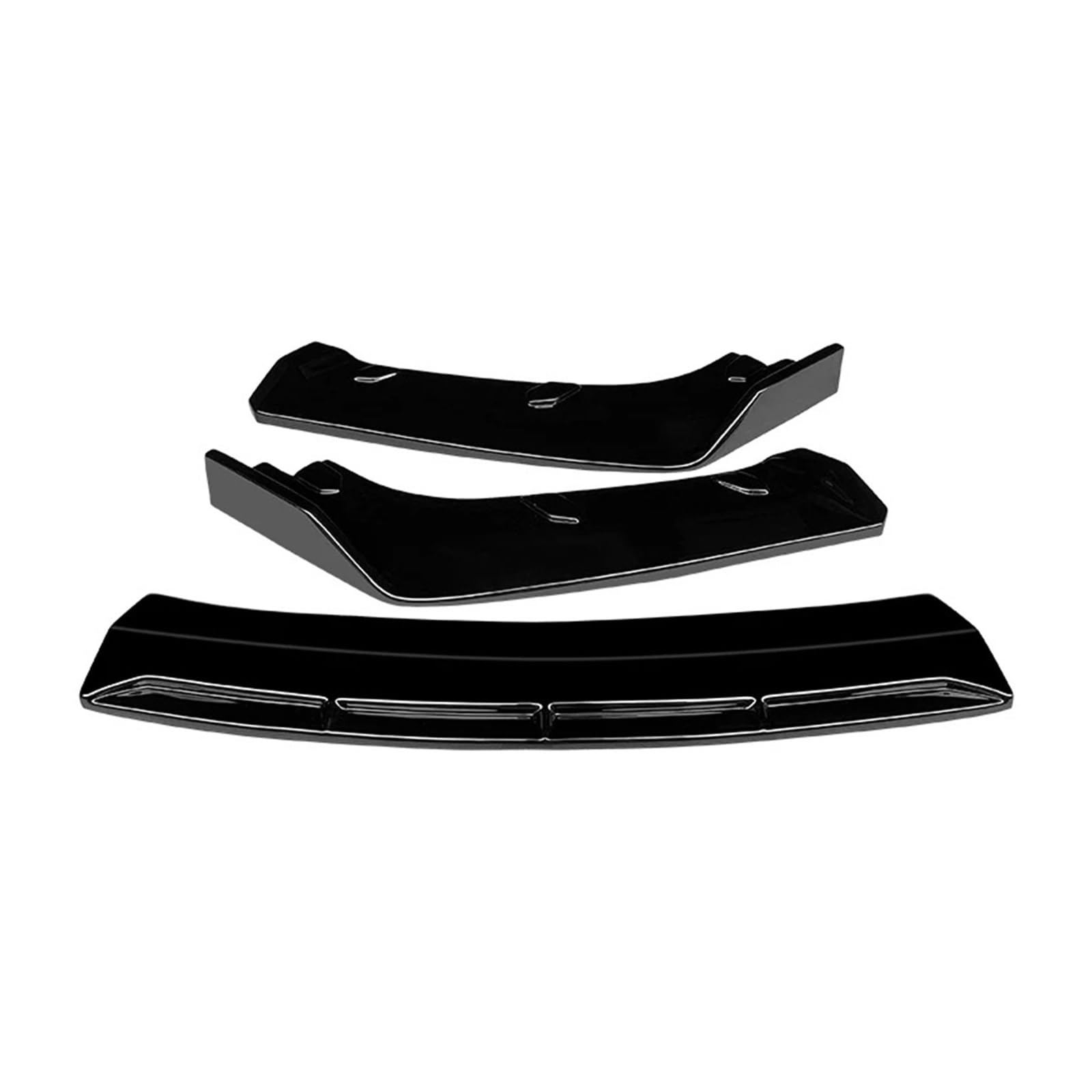 Front Spoiler Lippe Für Macan 2018 2019 2020 2021 Auto Frontschürze Spoiler Schutz Platte Lip Body Kit Carbon Look Kinn Schaufel Zubehör ABS Auto-Frontspoiler(Gloss Black) von HONGYISM