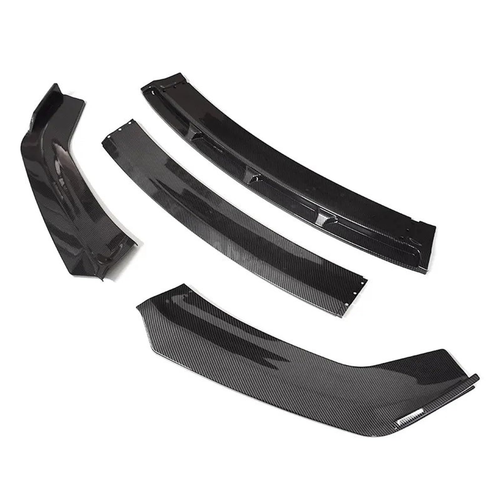 Front Spoiler Lippe Für Passat Für B7 2010 2011 2012 2013 2014 Bumper Spoiler Front Rock Splitter Carbon Schutz Platte Lip Typ D Kinn Schaufel Körper Kit Auto-Frontspoiler(Pure Carbon Surface) von HONGYISM