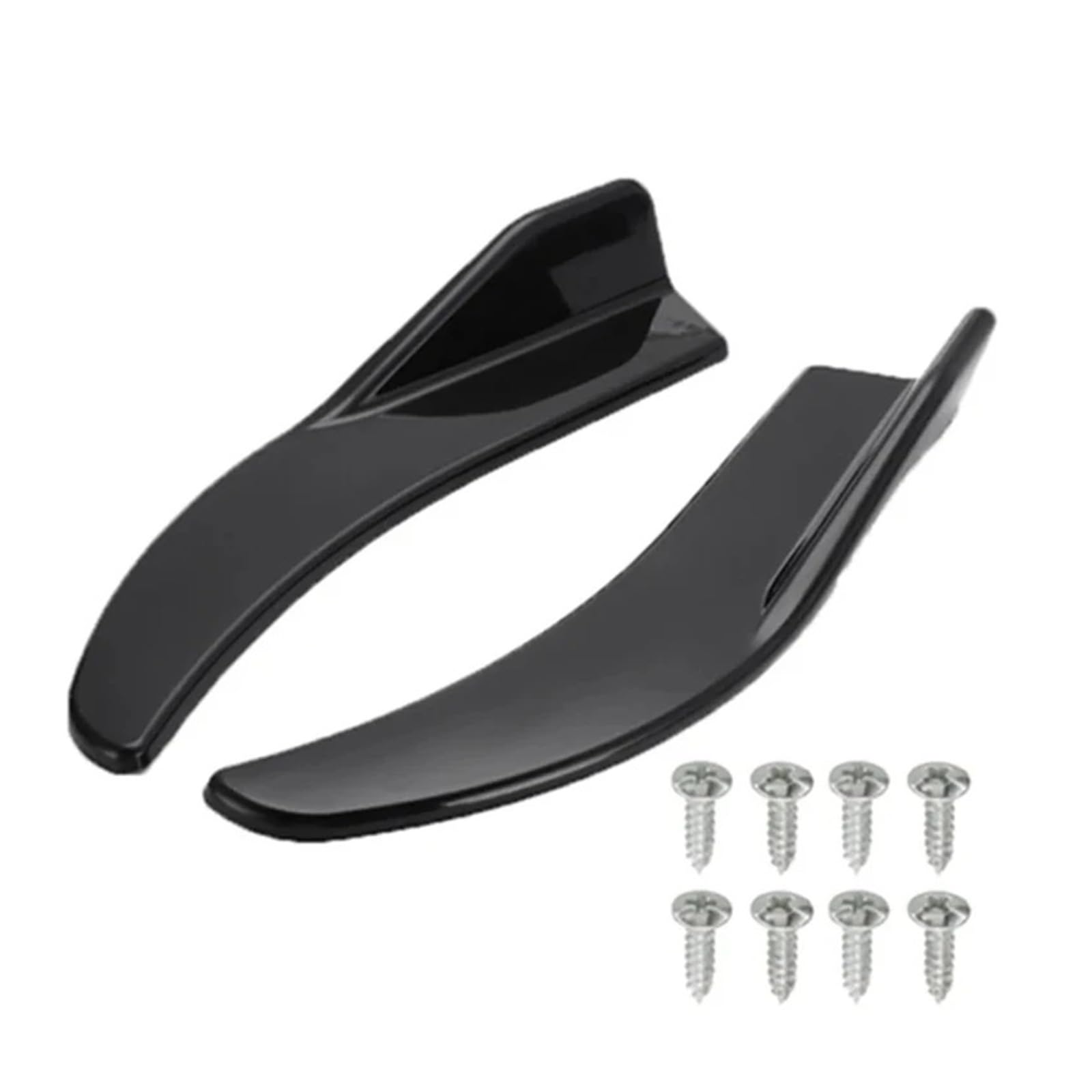 Front Spoiler Lippe Universal 1 Paar Auto Stoßstange Spoiler Vorne Hinten Lip Anti-kollision Auto Seite Rock Auto-Frontspoiler(Schwarz) von HONGYISM