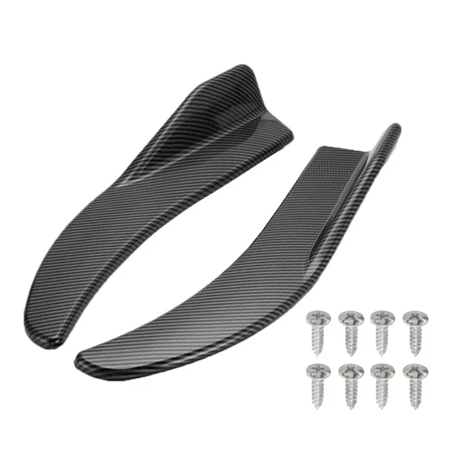 Front Spoiler Lippe Universal 1 Paar Auto Stoßstange Spoiler Vorne Hinten Lip Anti-kollision Universal Auto Seite Rock Auto-Frontspoiler(Carbon) von HONGYISM