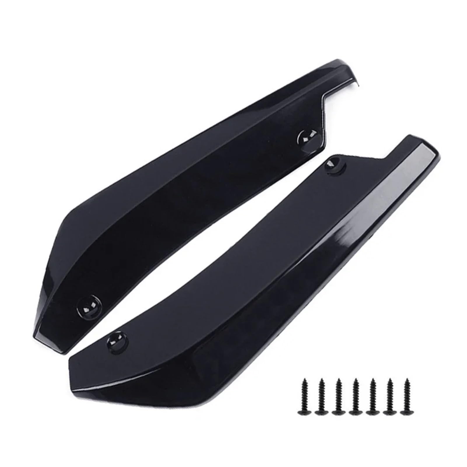 Front Spoiler Lippe Universal Auto Vorne Hinten Stoßstange Streifen Lip Spoiler Diffusor Splitter Scratch Protector Carbon Fiber Winglets Seite Rock Verlängerung Auto-Frontspoiler(Schwarz) von HONGYISM