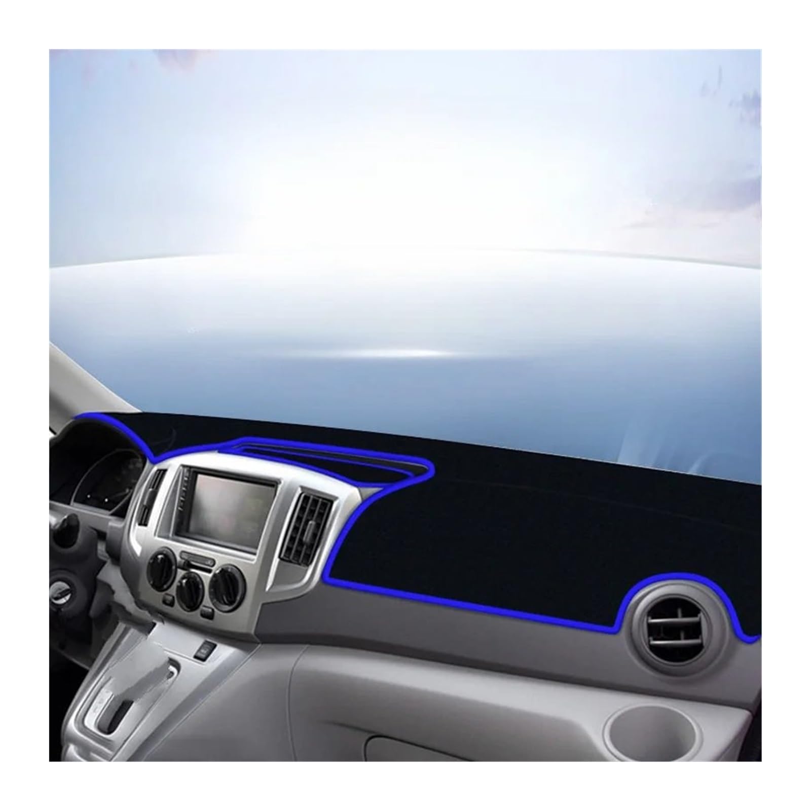 Für Nissan Für NV200 Auto-Armaturenbrett Sonnenschutz Abdeckung Matte Teppiche Innenausstattung Armaturenbrett Abdeckung Dashmat(Blau,Lhd) von HONGYISM
