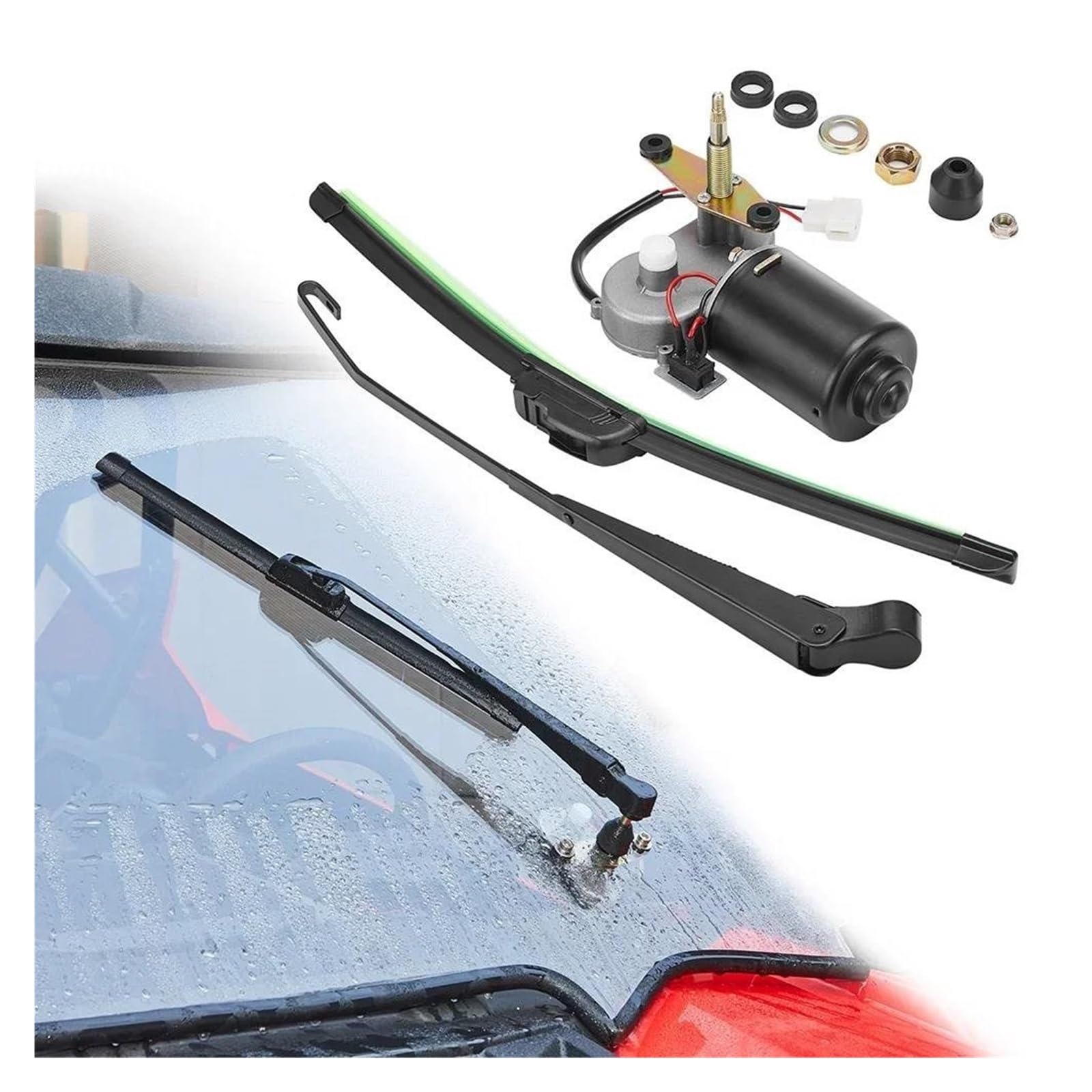 Wischermotor 12V Für Kawasaki Für Mule Für Teyrx Universal Fit Elektrische Fenster Scheibenwischer Motor Kit Scheibenwischermotor von HONGYISM