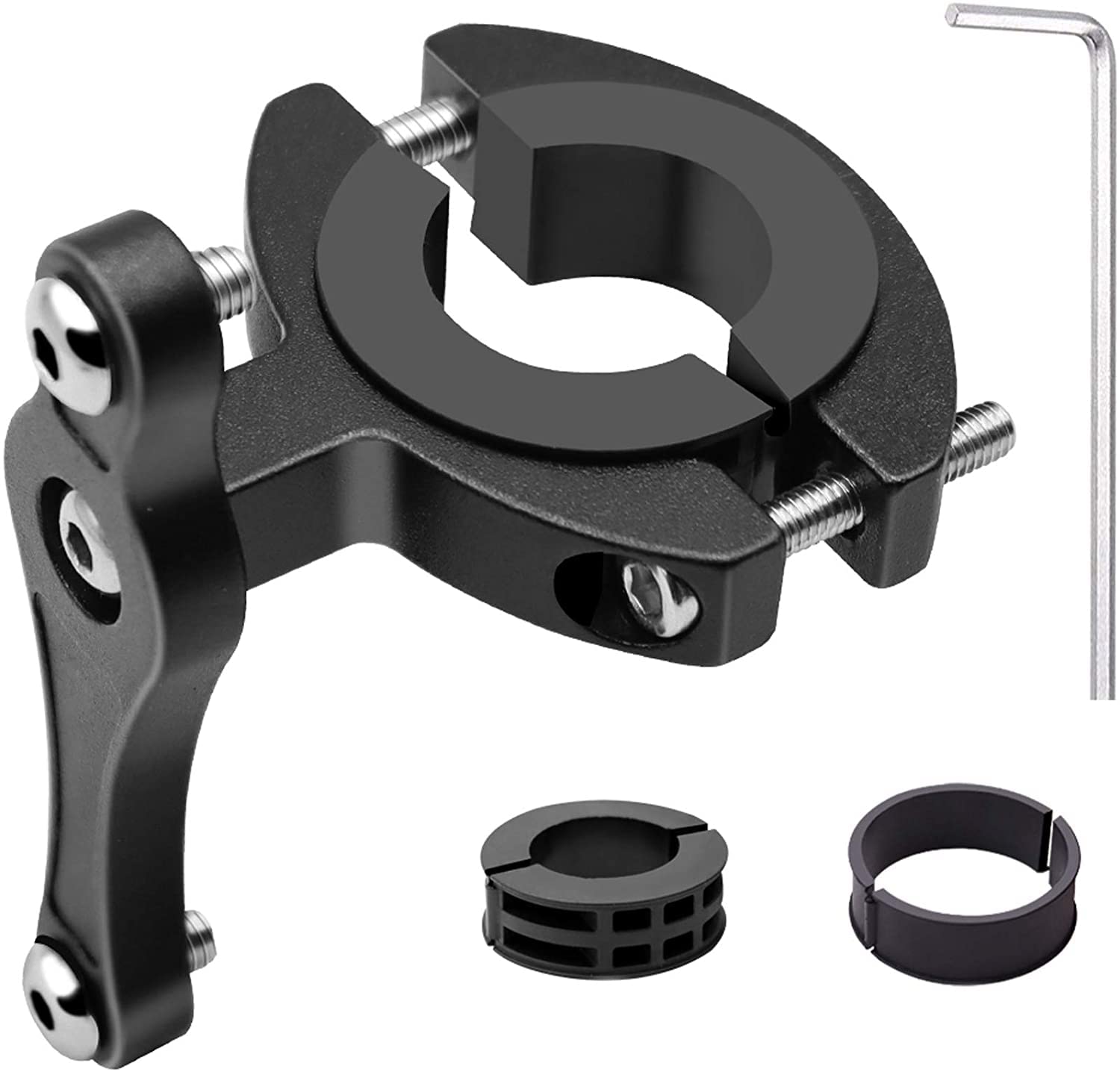 HONZUEN Universal MTB Flaschenhalter Adapter Aluminum, Fahrrad Ersatz Flasche Halterung Wasserflasche Cage Halter Regal Rack Halterung, Seat Post Lenkerhalterung, Schwarz von HONZUEN