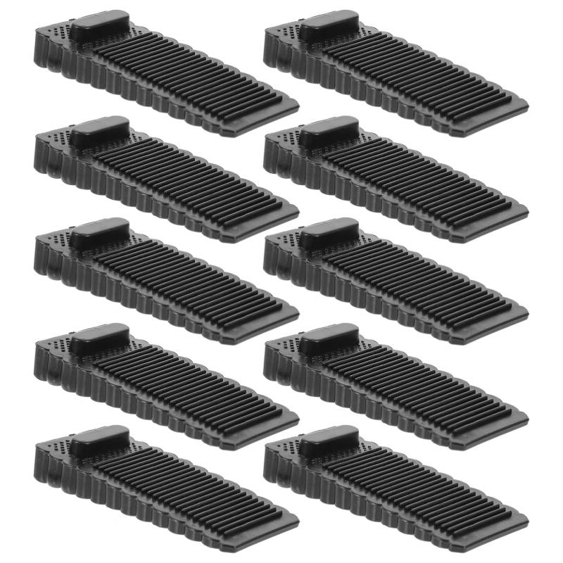 HOODANCOS 10st Türstopper Verstellbare Tür Selbstklebende Wandschutzfolien Türanschlagscharnier Keilstopper Für Haustüren Türkeilstopper Praktischer Türanschlagkeil Stoßstangen Gummi Black von HOODANCOS