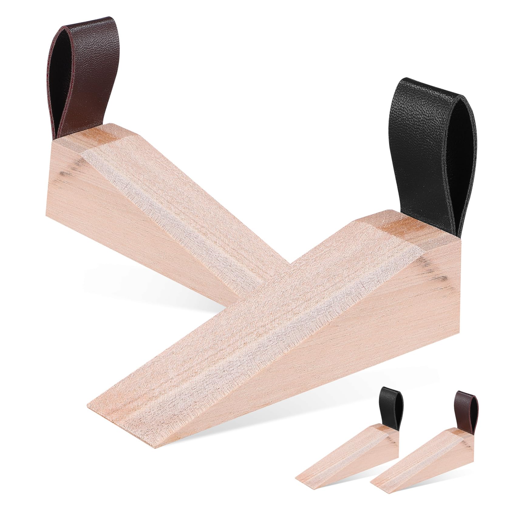 HOODANCOS 4pcs Holztür Stopper Anti-skid-sicherheitskeile Schwere Türen Blocker Für Den Boden Der Tür von HOODANCOS