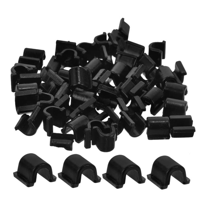 HOODANCOS 50 Stück Haarseil U-förmige Schnalle Diy-haarseil-dekormaterial Diy Haarseil-charms Frauen Diy Haargummis Schnalle Zubehör Für Haarseile Diy Haarseilschnalle Plastik Black von HOODANCOS