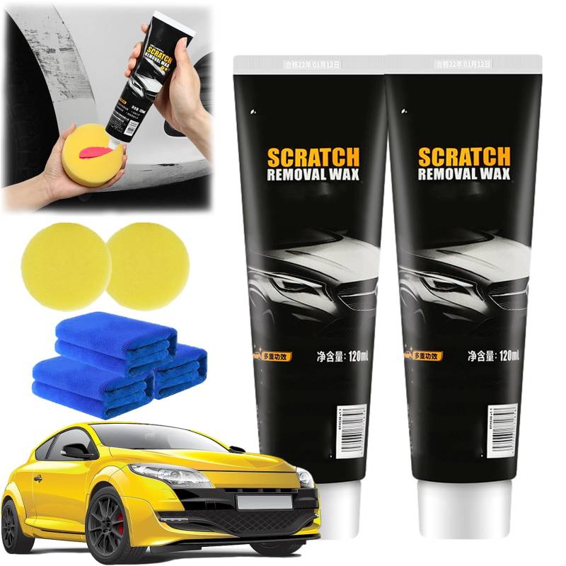 Car Scratch Repair Paste, Car Paint Scratch Repair Paste, Scratch Repair Wax for Car, Car Scratch Remover, Professional Car Scratch Repair Agent (2PC) von HOPASRISEE