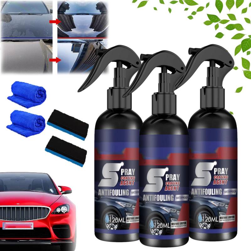 Multifunktionales Beschichtungserneuerungsmittel, Car Coating Agent Spray, 3 in 1 High Protection Quick Coating Spray, High Protection Quick Car Spray, Plastic Parts Refurbish Agent (3PC) von HOPASRISEE