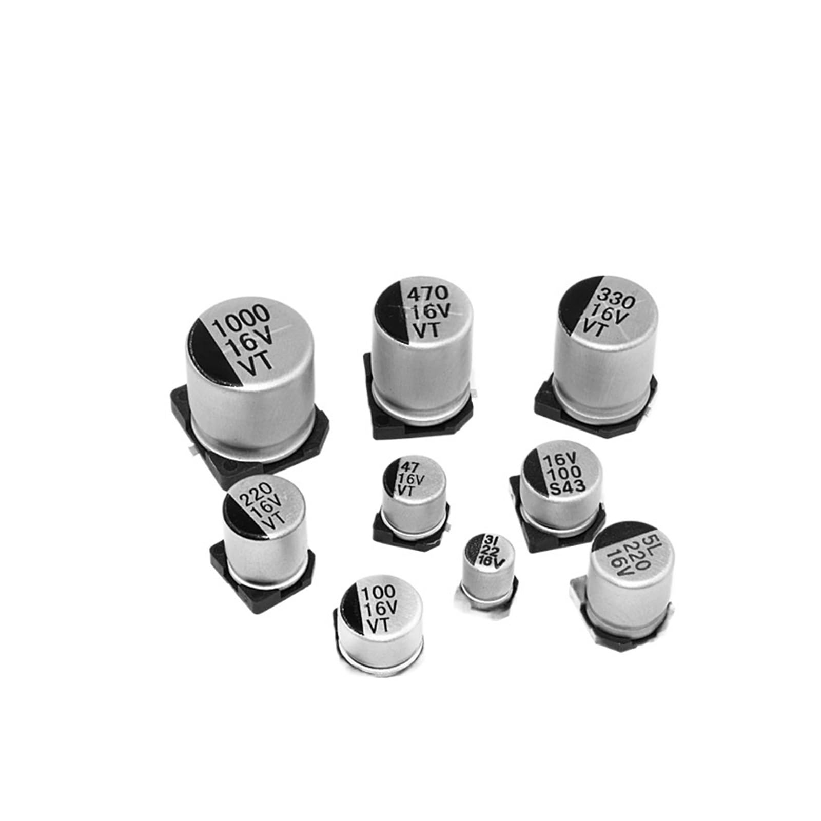 5pcs SMD aluminum electrolytic capacitor 16V 10uf 22 33 47 100 220 330 470 1000UF SMD HOROJDTH(16V 10UF 4x5.4MM) von HOROJDTH