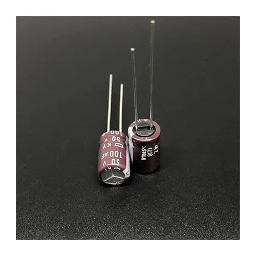 HOROJDTH 10pcs/100pcs 100uF 50V Chemi-Con NCC KY Series 8x11.5mm Low 50V100uF Aluminum Electrolytic Capacitor (Taglia unica) von HOROJDTH