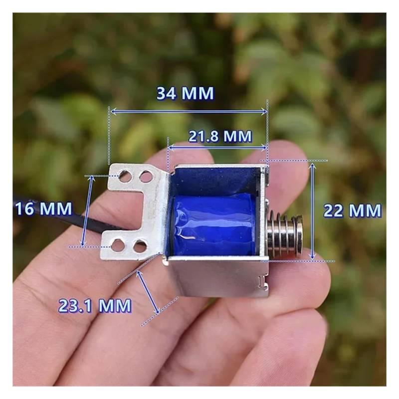 MC0722T DC 6V-12V DC Electromagnet Push Pull Through Type Spring Solenoid Magnet Stroke 5mm DIY Electronic Lock HOROJDTH von HOROJDTH