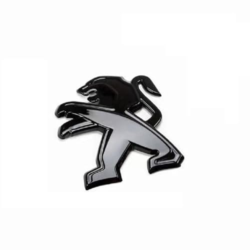 Auto Emblem für Peugeot RCZ 2010-2015, ABS 3D Aufkleber Ornament Abzeichen Logo Abzeichen Sticker Abziehbilder Front Motorhaube Kofferraum Auto Zubehör,Black von HORREX