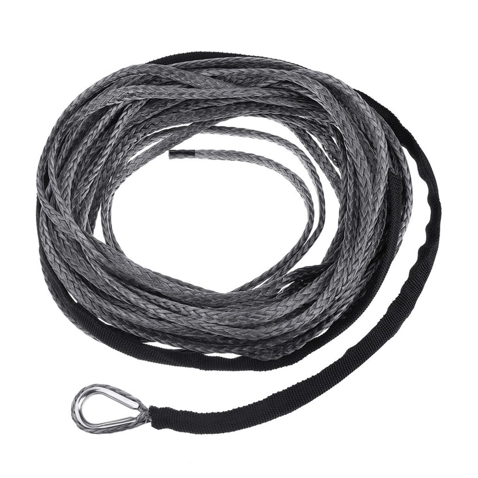 1/4''x50' LKW Boot Notfall Ersatz Auto Outdoor Zubehör Synthetische Winde Seil Kabel ATV UTV 7700lbs Abschleppseil(Gris) von HPHPH