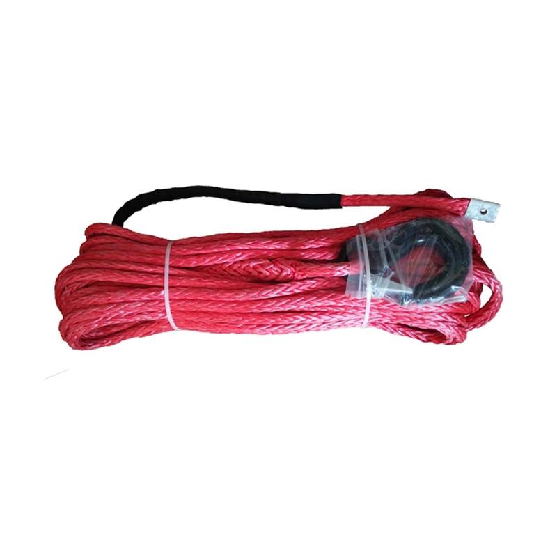 10 mm * 30 m Synthetisches Kabel mit Haken UHMWPE-Faser Windenseil Abschleppleine for Allradantrieb im Gelände(Rood) von HPHPH