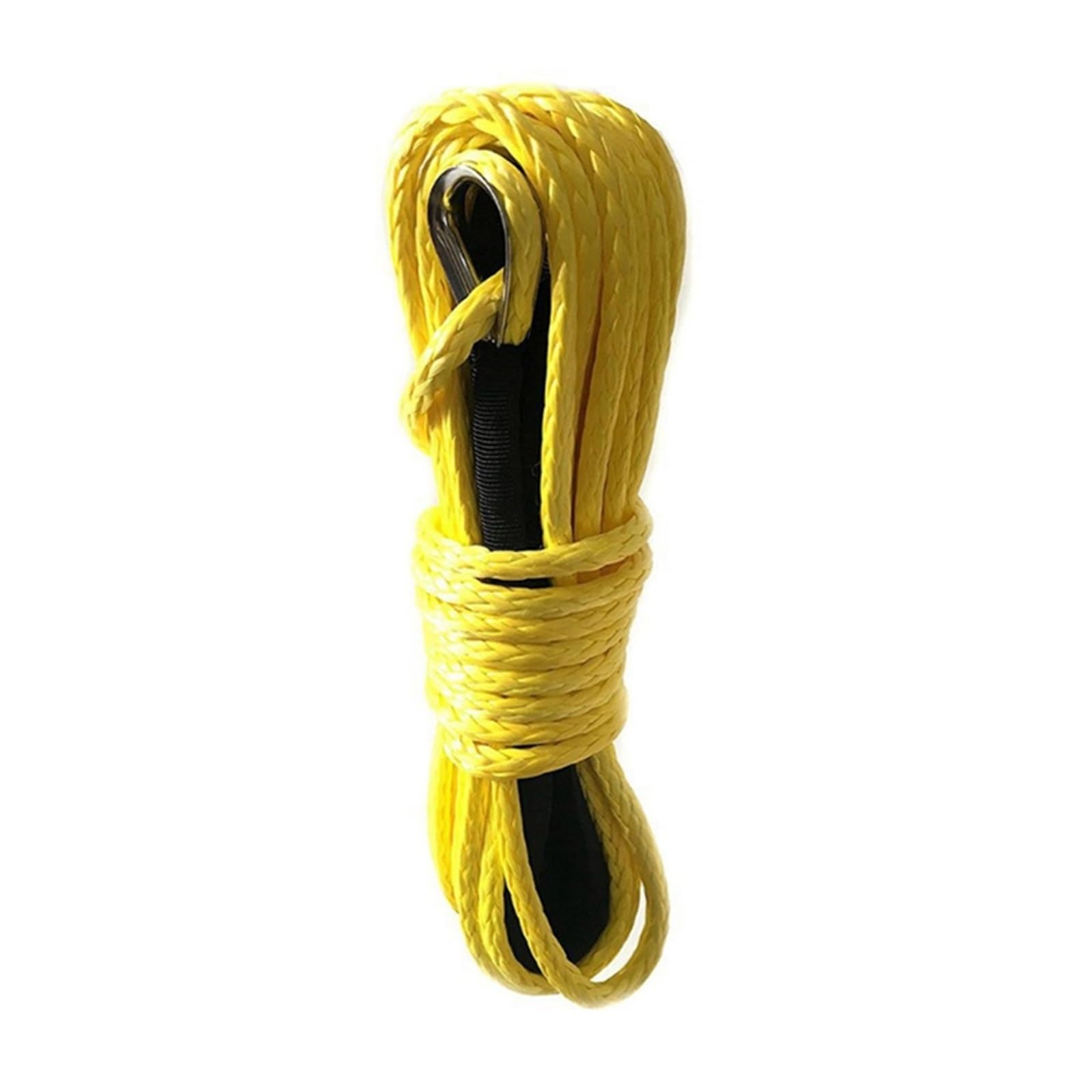 15m Windenkabel, Kabel Abschleppwagen Abschleppgurt Anhängerseil mit Haken for ATV Off Road Zubehör 7700lbs 3,5T(Yellow) von HPHPH