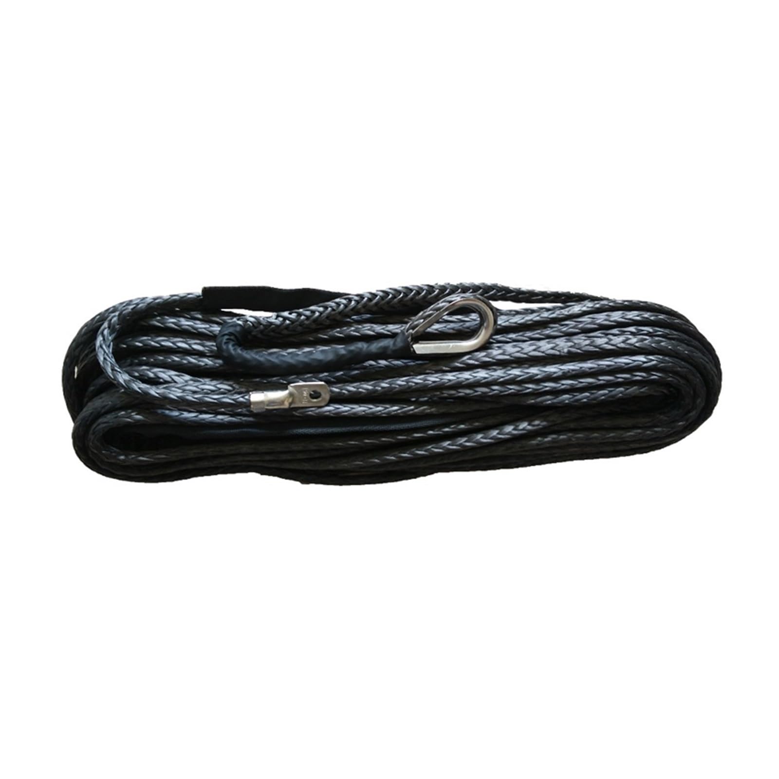 4X4 Recovery Gear 8 mm x 30 m Synthetisches Windenseil for Abschleppen oder im Gelände(Noir) von HPHPH