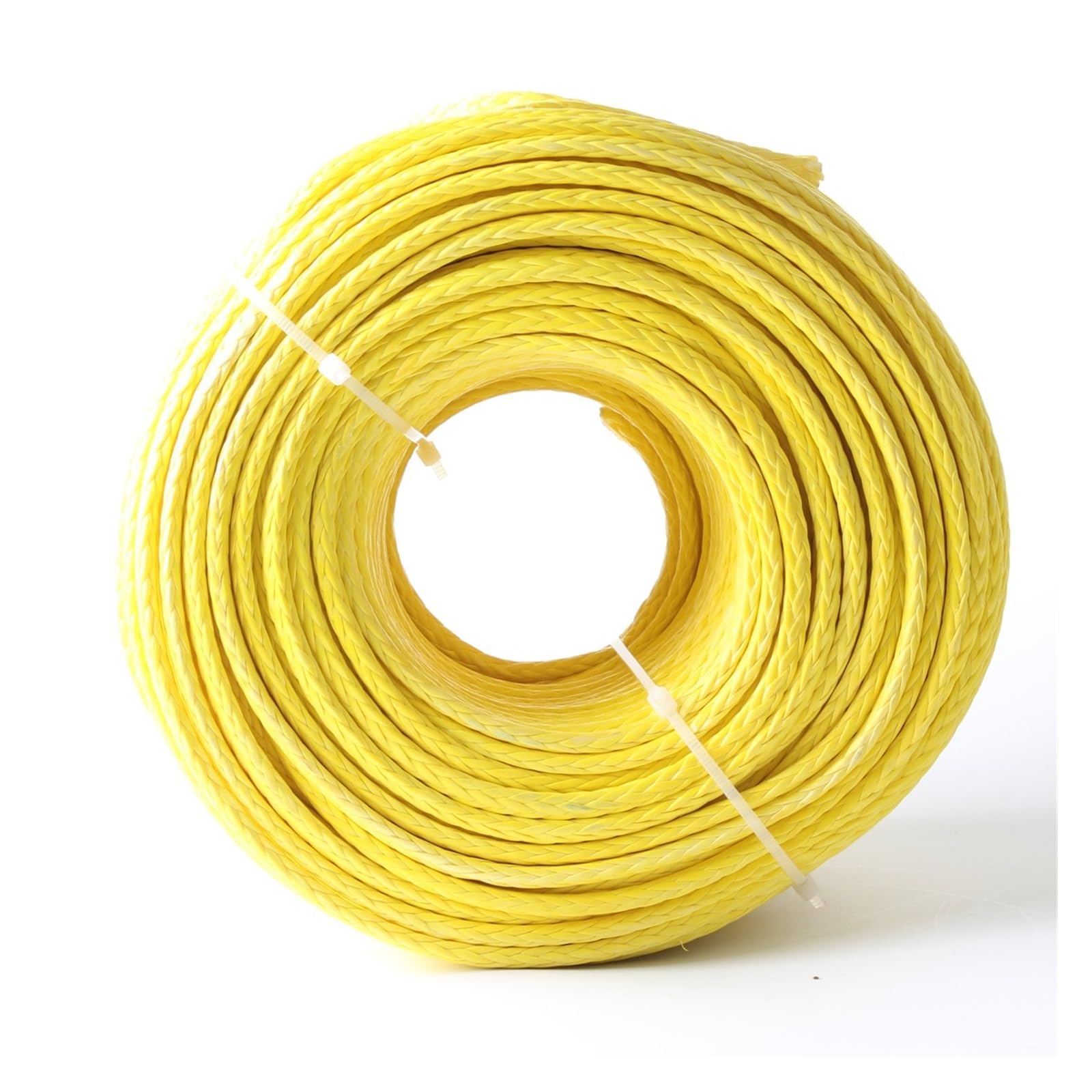 50 m 3,5 mm 12 Stränge 2500 lb Uhmwpe Fasergeflecht Windenseil for 4WD Off Road ATV UTV SUV LKW Boot(Yellow 50m) von HPHPH