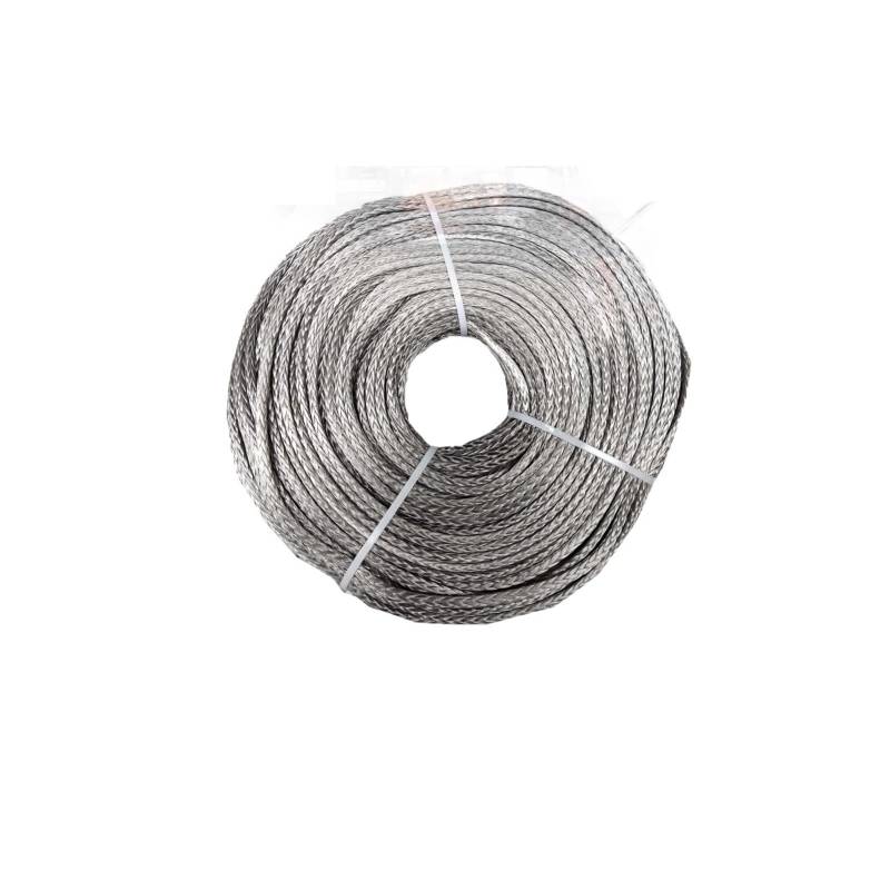 6 mm x 100 m UHMWPE-Faser Synthetisches Winden-Abschleppseil/Kabel for ATV UTV SUV 4X4 4WD Off-Road(Grey) von HPHPH