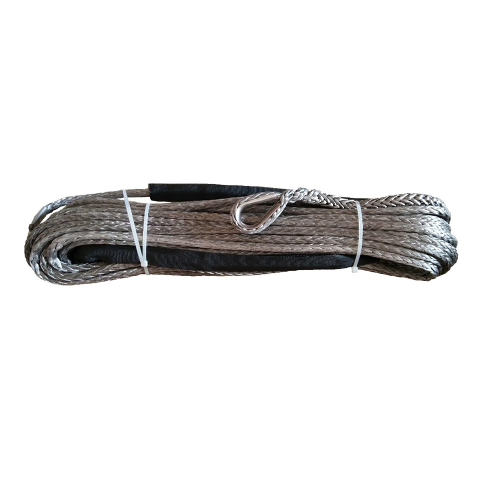 ATV-Windenseil mit Schutzhülle, hochfestes 12 mm x 30 m Synthetisches elektrisches Windenseil for SUV, ATV, UTV, LKW(Grey) von HPHPH