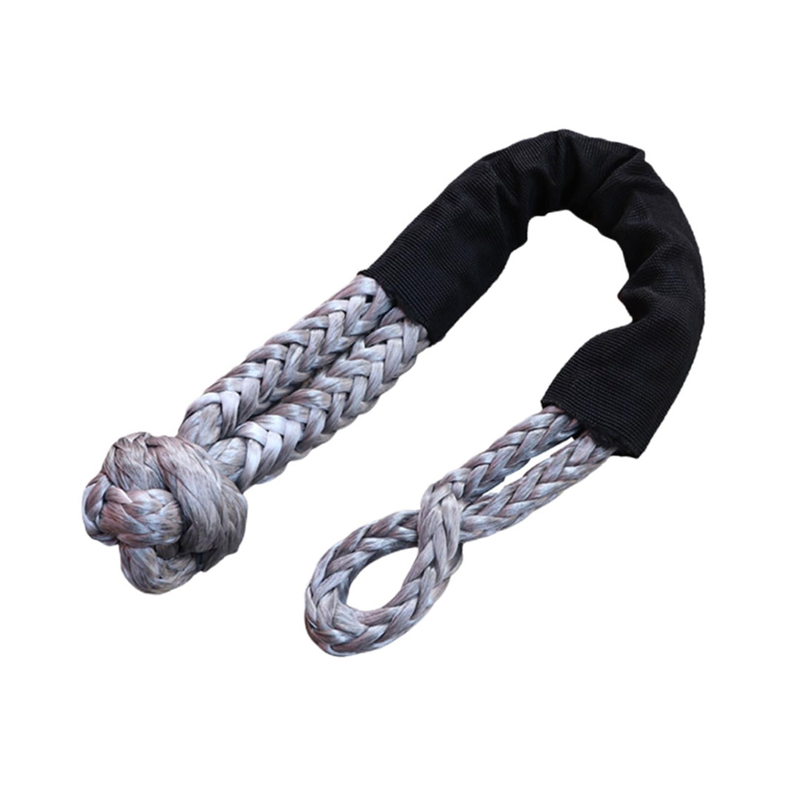 Auto Anhänger Band Seil Synthetische Winde Linie Ring Verschleiß-beständig Recovery Tow Strap Off Road Haken Winde Seil for anhänger Off Road(Grey) von HPHPH