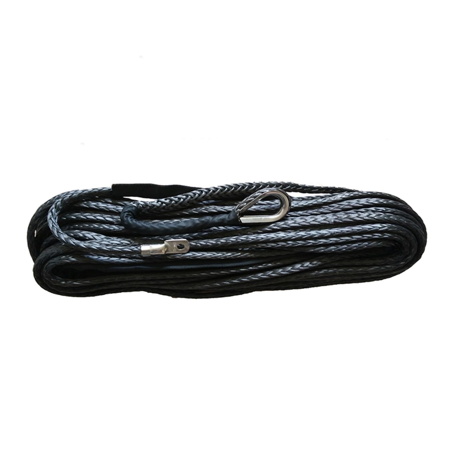 Synthetisches Windenseil, Kabelseil, 4WD, 12 mm x 30 m, ATV-Windenseil, Auto-Anhänger-Seil, Synthetisches Kabel, Off-Road-Abschleppen(Noir) von HPHPH