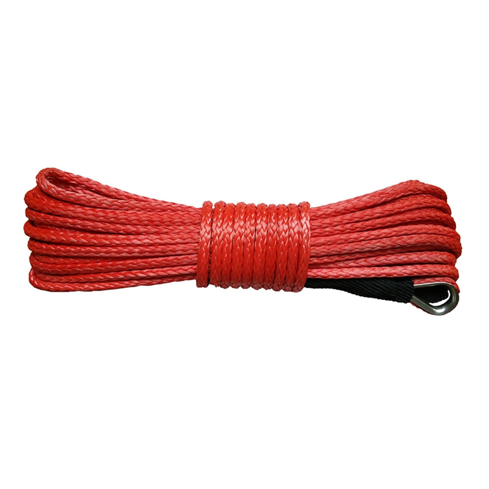 Windenseilleitungskabel, 8 mm x 28 m, Synthetisches Windenseil/Seil UHMWPE-Kabel for 4x4 4WD ATV Utv SUV Offroad(Rood) von HPHPH