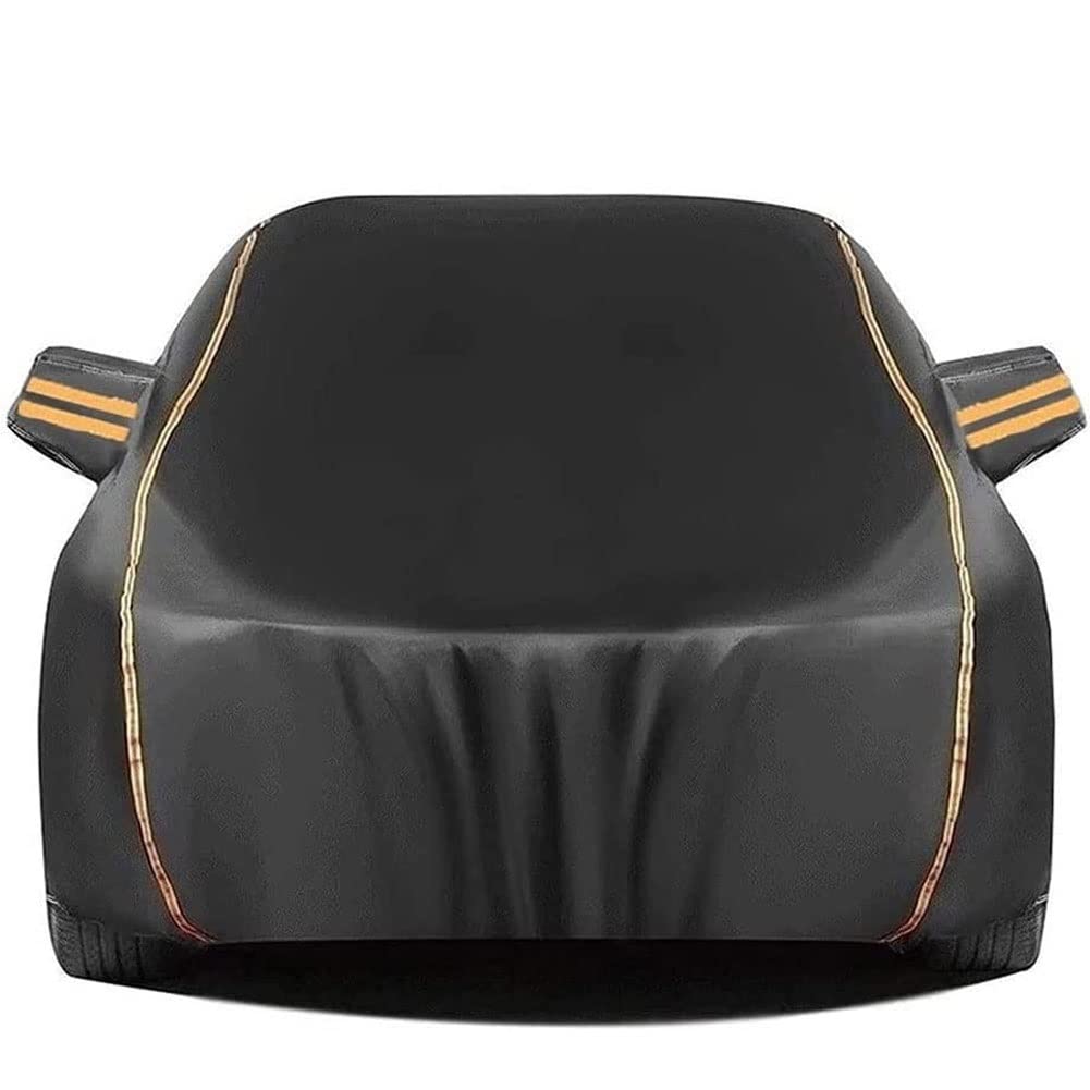 Autoabdeckung für Seat/Arona Ateca Ibiza Leon Alhambra |Kratzfeste Autoabdeckung, langlebige, wasserdichte Autoabdeckung for die gesamte Autohaube (Color : Black, Size : Alhambra) von HPJDJXB