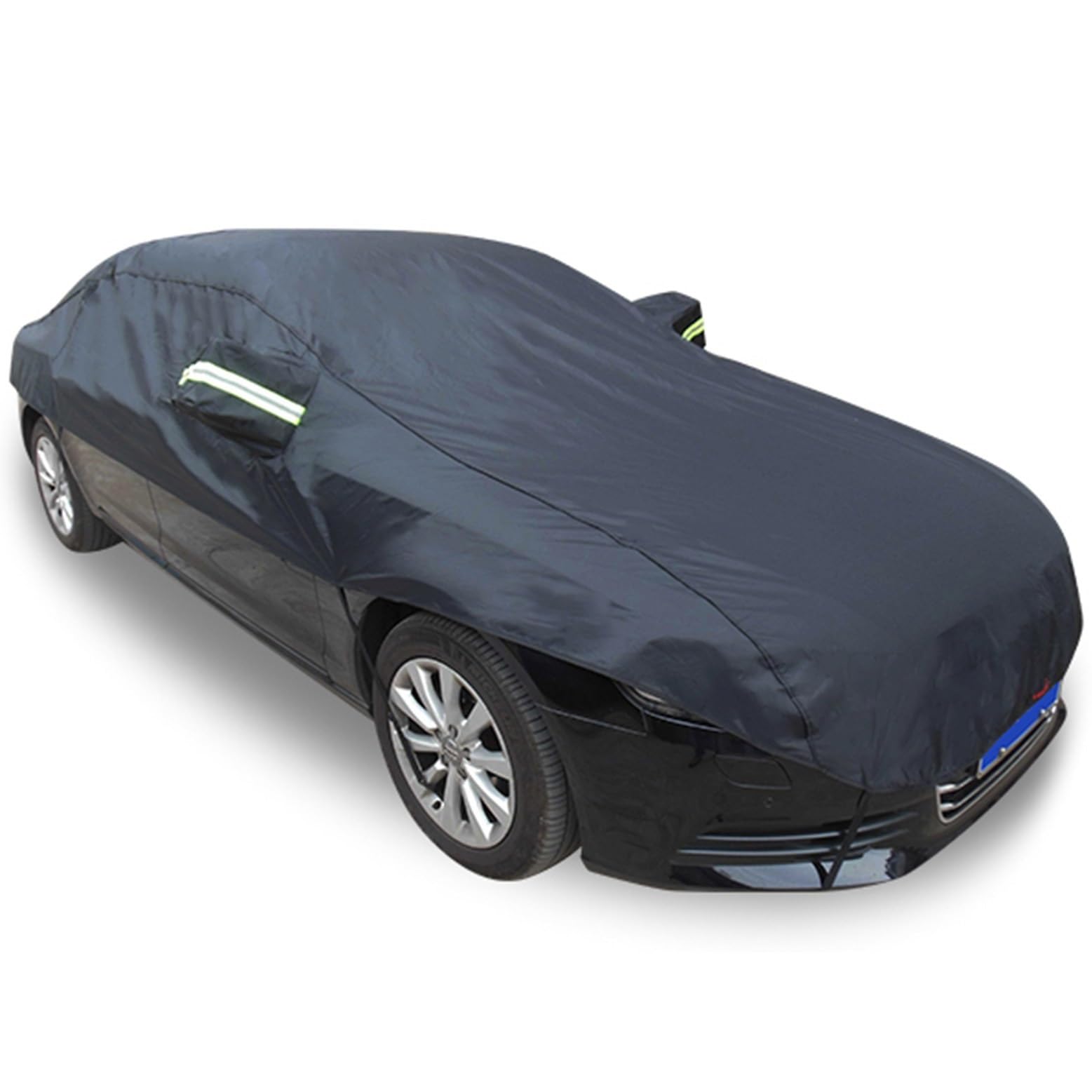 Halbe Autoabdeckung Für BMW Z4 2009-2023 | Outdoor-Autoplane, Regenschutz, Kratzschutz, UV-Schutz, Windschutzscheibenabdeckung mit Spiegelkappen und winddichten Riemen(Color:Black) von HPJDJXB