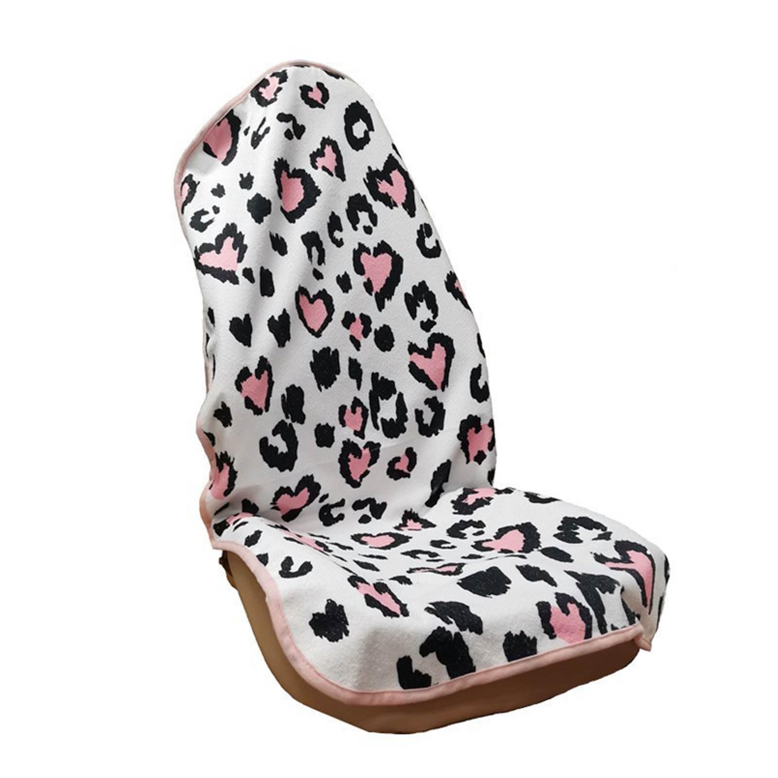 HPLWYM Leopard Print Handtuch Tuch Autositzbezüge Vordersitze, 1PC Universal Wasserdichter Sitzbezüge Auto für LKWs SUVs Autos, Autositzschoner für Damen und Herren, Sitzauflage Auto Sitzauflagen von HPLWYM