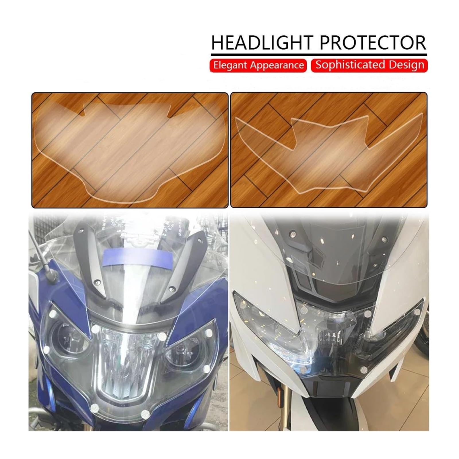 HPNUAUMXW Motorrad-Scheinwerferabdeckung Für R 1250 RT Für R1250 Für R1200 Für R1250RT Für R1200RT 2014-2023 Motorrad Transparent Scheinwerfer Protector Kopf Lichter Schutz Abdeckung(A) von HPNUAUMXW