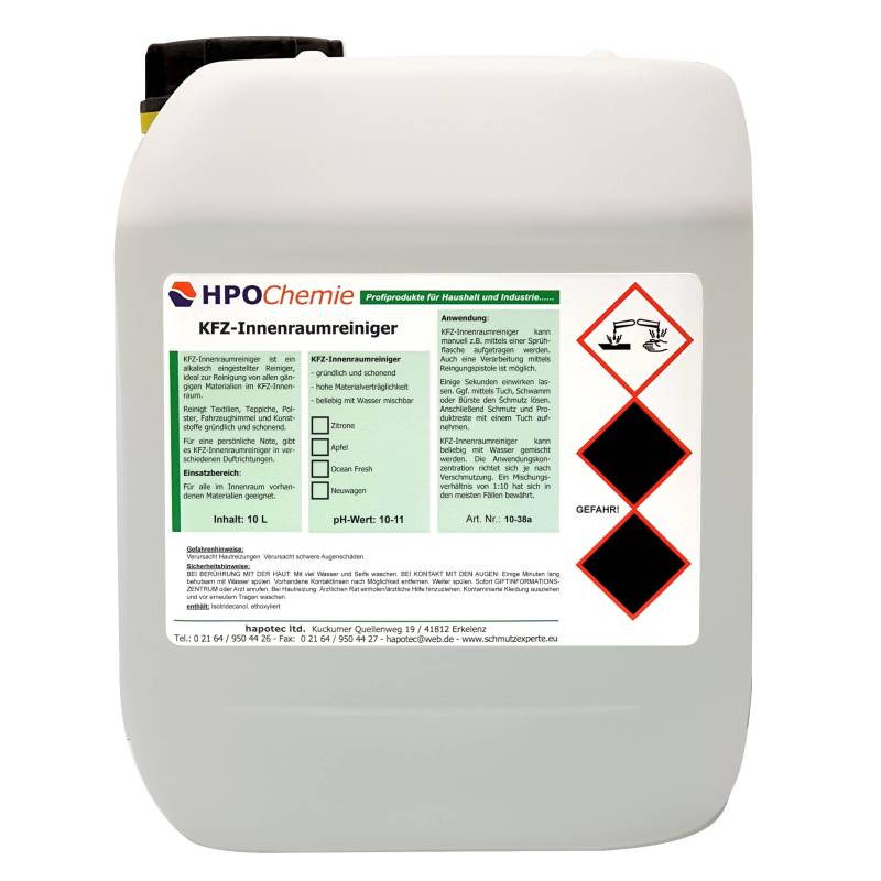 HPOChemie KFZ-Innenraumreiniger 5 Liter von HPOChemie