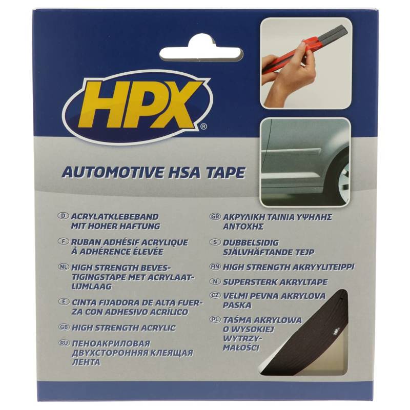 HPX HSA003 Montageband HSA doppelseitig anthrazit 9 mm x 10 m von HPX