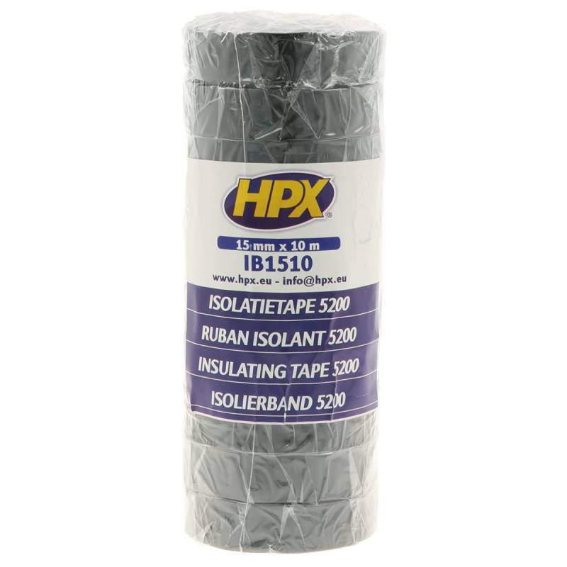 HPX IB1510 Isolierband PVC 5200 schwarz 15 mm x 10 m von HPX