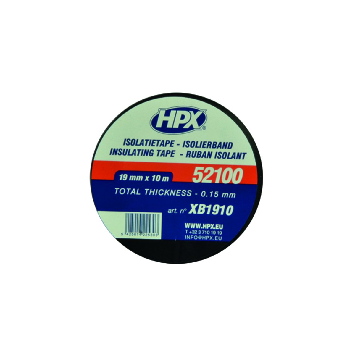 HPX XB1910 Isolierband PVC 5200 schwarz 10x (19 mm x 10 m) von HPX