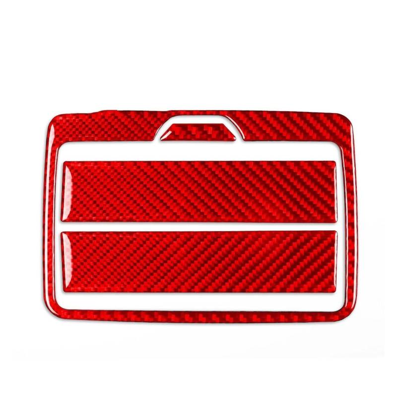 HQGQCEZEK Carbon Faser Auto Hinten Tasse Halter Panel Abdeckung Trim Für B&MW X3 F25 2011-2017 X4 F26 2014-2017 Auto Innenaufkleber(Red Carbon fiber) von HQGQCEZEK