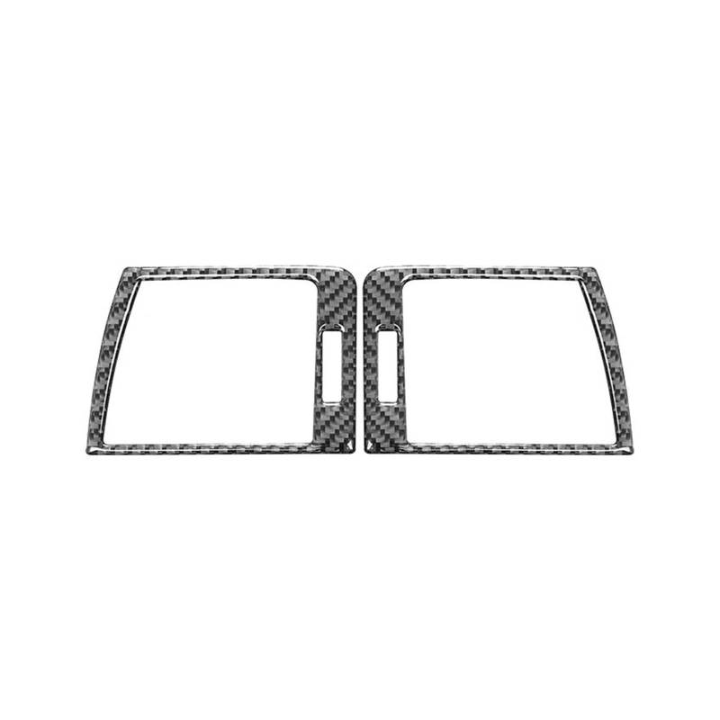 HQGQCEZEK Für B&MW 3er E46 1999-2004 Auto-Armaturenbrett-Panel Links Rechts Lüftungsschlitze Zierrahmen-Abdeckungsaufkleber Auto Innenaufkleber(Black Carbon fiber) von HQGQCEZEK