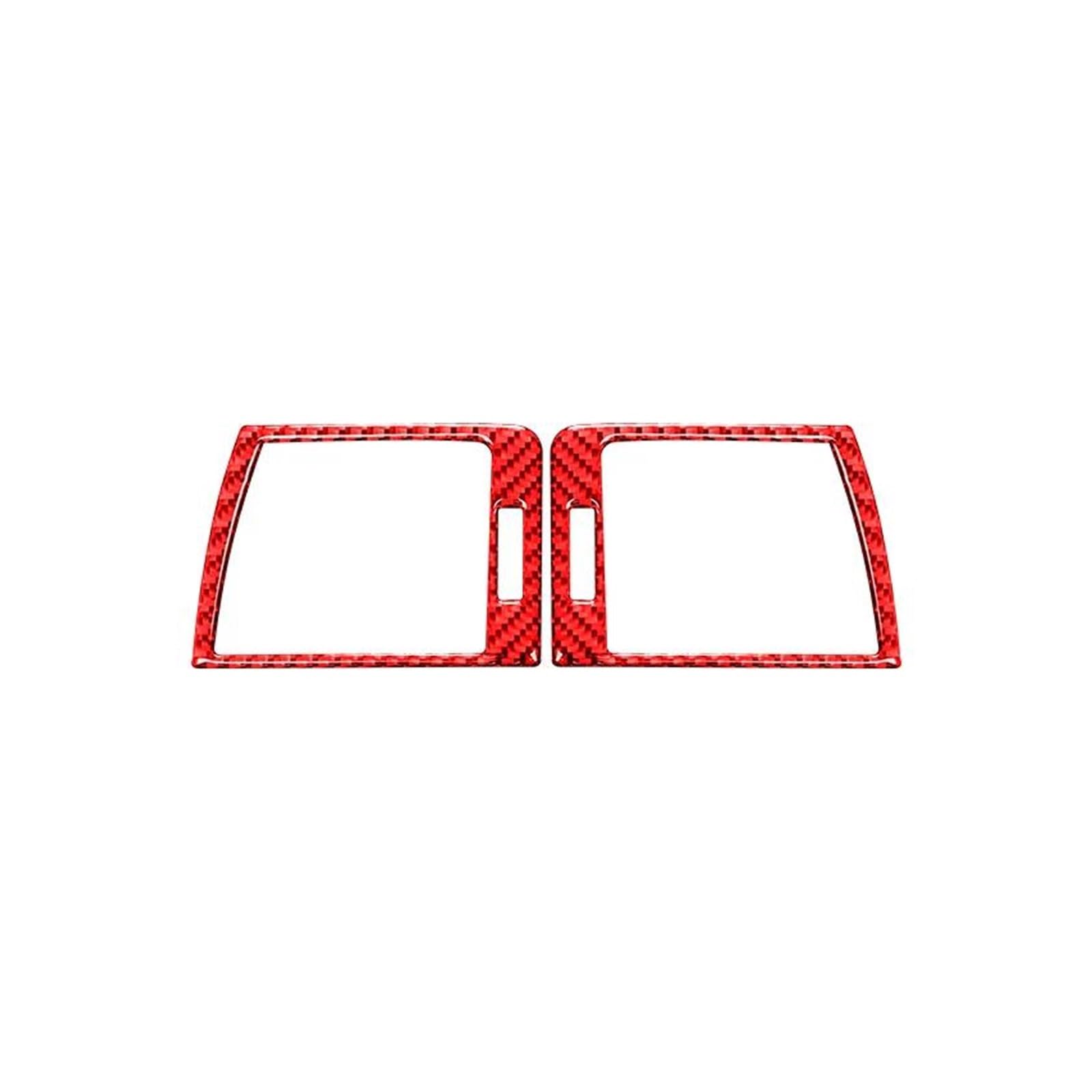 HQGQCEZEK Für B&MW 3er E46 1999-2004 Auto-Armaturenbrett-Panel Links Rechts Lüftungsschlitze Zierrahmen-Abdeckungsaufkleber Auto Innenaufkleber(Red Carbon fiber) von HQGQCEZEK