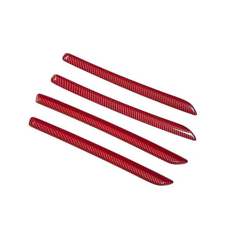 HQGQCEZEK Mittelkonsole Armaturenbrett Zierstreifen Autotür Dekoration Abdeckung Aufkleber Für A3 8V S3 2014–2020 Auto Innenaufkleber(Rot,4PCS Door) von HQGQCEZEK