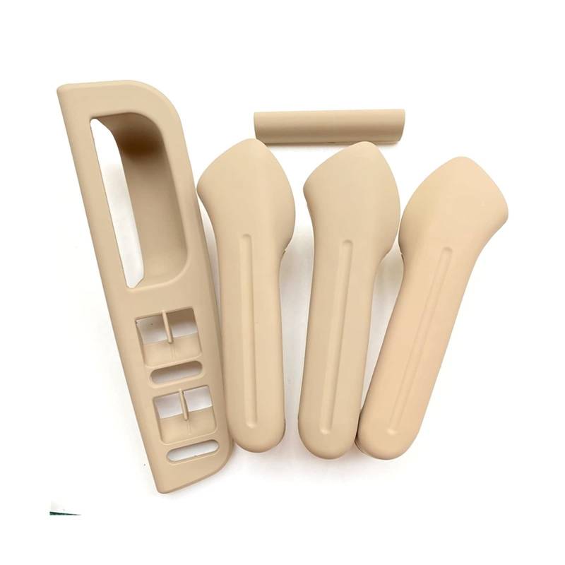 Innentürgriff Beige Pull Haltegriff Für VW Für Bora Für Golf 4 MK4 Für Jetta 1999-2004 Autotürgriff, Armlehne, Fensterschalterrahmen Innentür-Zuggriffverkleidung(5pcs) von HQGQCEZEK