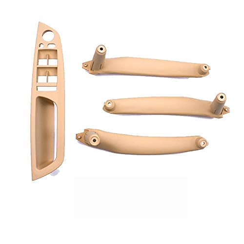 Innentürgriff Set Beige Schwarz Armlehne Auto Links Vorne Fahrersitz LHD Innentürgriff Innenverkleidung Zugverkleidung Für B&MW E70 E71 X5 X6 Innentür-Zuggriffverkleidung(E70-set-Beige) von HQGQCEZEK