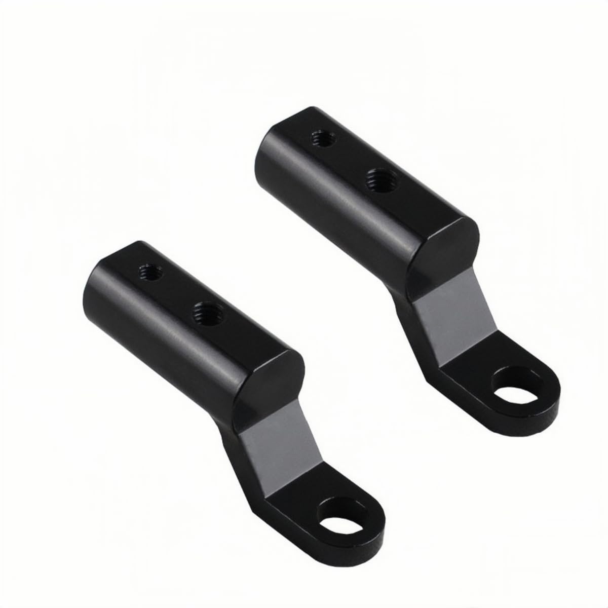 Motorräder Rückspiegel Halterung Verlängerung Rückspiegel Klemmhalter Lenkerhalterung Halter Aluminiumlegierung für Motorräder ATV Scooter,Schwarz 2PCS von HQTS