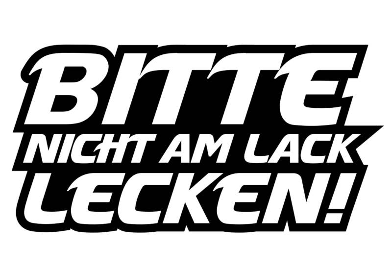 HR-WERBEDESIGN 1x Bitte Nicht am Lack lecken! 20cm Aufkleber OEM JDM Dub Tuning Auto Sticker von HR-WERBEDESIGN