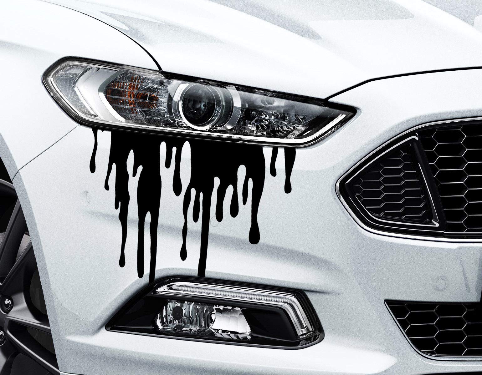 HR-WERBEDESIGN 2X Aufkleber Liquid Flüssig, Blood Blut Auto Blood Bleeding Car Sticker XXX Auto von HR-WERBEDESIGN